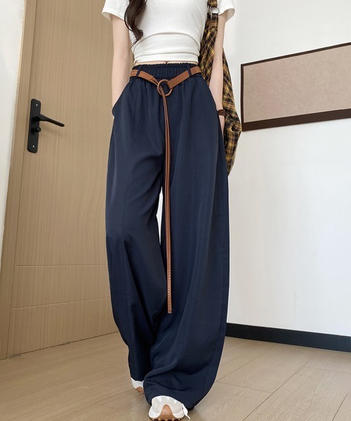 Miniministore(ミニミニストア)の「ワイドカーブパンツカーゴイージーパンツ夏(デニムパンツ・レディース・ベージュ/ホワイト/ネイビー/ブラック・FREE)」の19枚目の写真