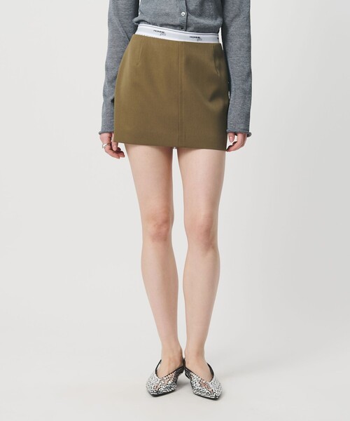 H　BEAUTY&YOUTH UNITED ARROWS（エイチビューティーアンドユースユナイテッドアローズ）の「＜H＞ギャバクロス ミニスカート（スカート・レディース・モカ/ブラック・M/S）」の2枚目の写真