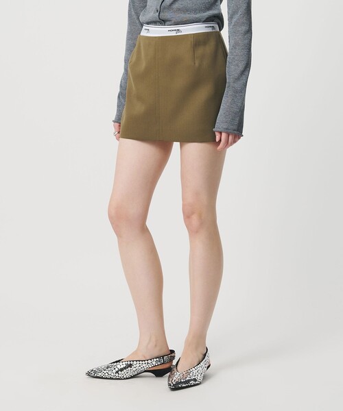 H　BEAUTY&YOUTH UNITED ARROWS（エイチビューティーアンドユースユナイテッドアローズ）の「＜H＞ギャバクロス ミニスカート（スカート・レディース・モカ/ブラック・M/S）」の4枚目の写真