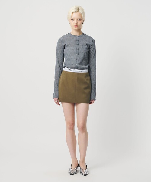 H　BEAUTY&YOUTH UNITED ARROWS（エイチビューティーアンドユースユナイテッドアローズ）の「＜H＞ギャバクロス ミニスカート（スカート・レディース・モカ/ブラック・M/S）」の5枚目の写真