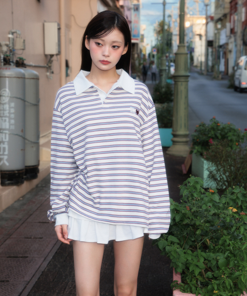 ROSEFRANTZ（ロゼフランツ）の「Stripe Collar Long Sleeve [Ivory]（Tシャツ/カットソー・レディース・アイボリー・OS）」の12枚目の写真