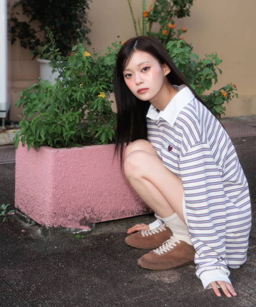 ROSEFRANTZ（ロゼフランツ）の「Stripe Collar Long Sleeve [Ivory]（Tシャツ/カットソー・レディース・アイボリー・OS）」の6枚目の写真