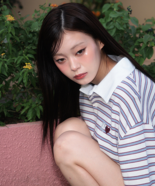ROSEFRANTZ（ロゼフランツ）の「Stripe Collar Long Sleeve [Ivory]（Tシャツ/カットソー・レディース・アイボリー・OS）」の5枚目の写真