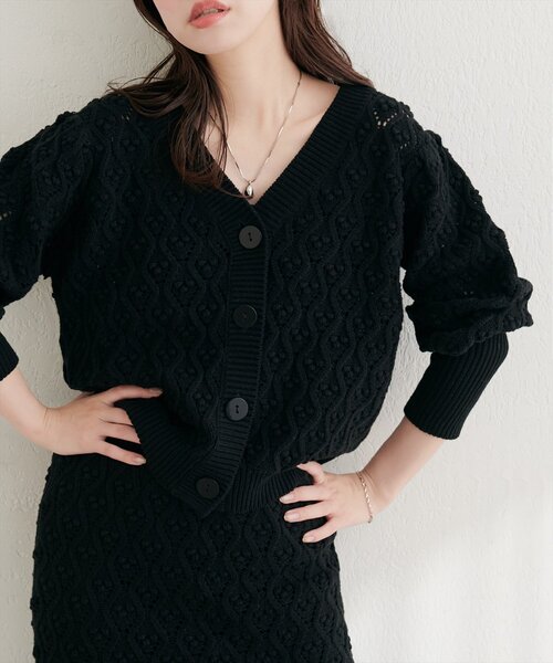 natural couture(ナチュラルクチュール)の「【6/12~6/14限定受注販売】前後2WAYケーブル編みニット(ニット/セーター・レディース・チャコールグレー/ブラック/アイボリー/ボルドー・FREE)」の22枚目の写真