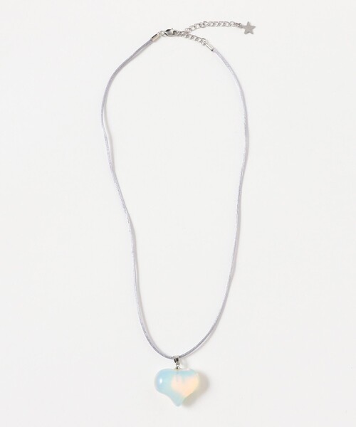 Ray BEAMS(レイビームス)の「ハート ストーン トップ ネックレス(ネックレス・レディース・ダークブラウン/グレー・ONE SIZE)」の3枚目の写真