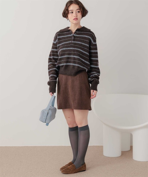 titivate(ティティベイト)の「ほわっとポロ襟ニットプルオーバー(ニット/セーター・レディース・ブラウン/グレー/アイボリー・M/L)」の13枚目の写真