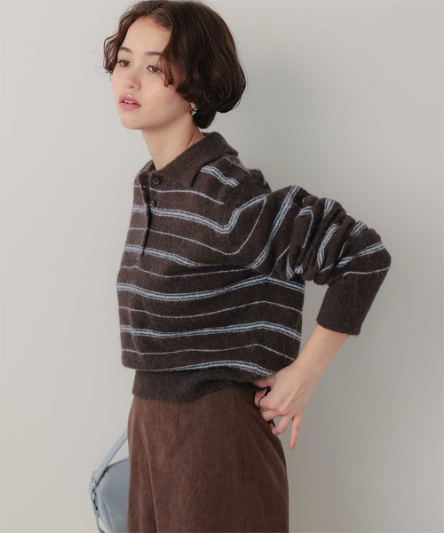 titivate(ティティベイト)の「ほわっとポロ襟ニットプルオーバー(ニット/セーター・レディース・ブラウン/グレー/アイボリー・M/L)」の14枚目の写真