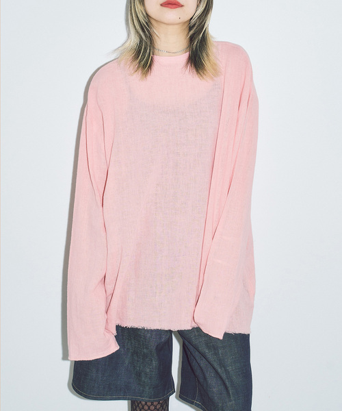 CITYSHOP(シティーショップ)の「ASA/C BIO WASH ブラウス(シャツ/ブラウス・レディース・チャコールグレー/ブラック/ピンク・FREE)」の3枚目の写真