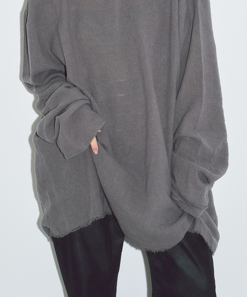 CITYSHOP(シティーショップ)の「ASA/C BIO WASH ブラウス(シャツ/ブラウス・レディース・チャコールグレー/ブラック/ピンク・FREE)」の7枚目の写真