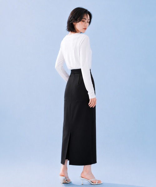 by LEGNA(バイレグナ)の「COOLIFYツイストデザインプルオーバー(Tシャツ/カットソー・レディース・ブラック/ダークグレー/ホワイト・SMALL/MEDIUM/X-LARGE/LARGE)」の18枚目の写真