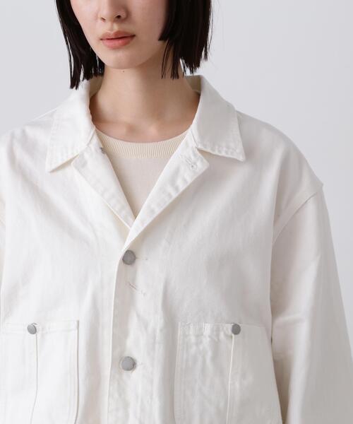 Y(ワイ)の「Y / 13oz ORGANIC COTTON DENIM COVERALL JACKET(デニムジャケット・メンズ・ネイビー/ホワイト・MEDIUM/LARGE/SMALL)」の6枚目の写真