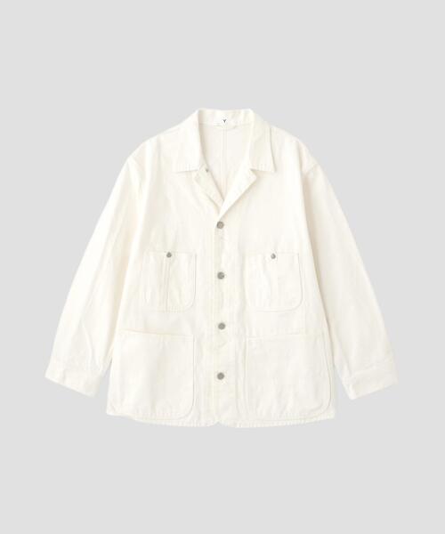 Y(ワイ)の「Y / 13oz ORGANIC COTTON DENIM COVERALL JACKET(デニムジャケット・メンズ・ネイビー/ホワイト・MEDIUM/LARGE/SMALL)」の8枚目の写真