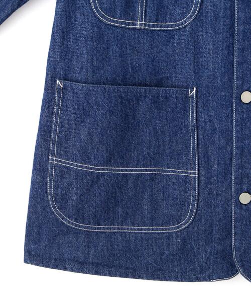 Y(ワイ)の「Y / 13oz ORGANIC COTTON DENIM COVERALL JACKET(デニムジャケット・メンズ・ネイビー/ホワイト・MEDIUM/LARGE/SMALL)」の20枚目の写真