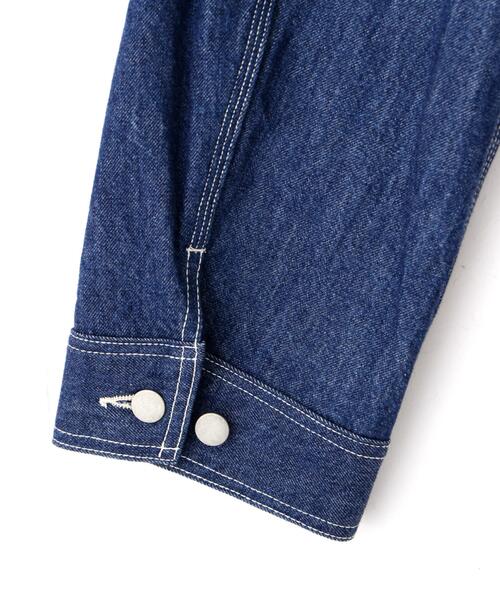 Y(ワイ)の「Y / 13oz ORGANIC COTTON DENIM COVERALL JACKET(デニムジャケット・メンズ・ネイビー/ホワイト・MEDIUM/LARGE/SMALL)」の22枚目の写真