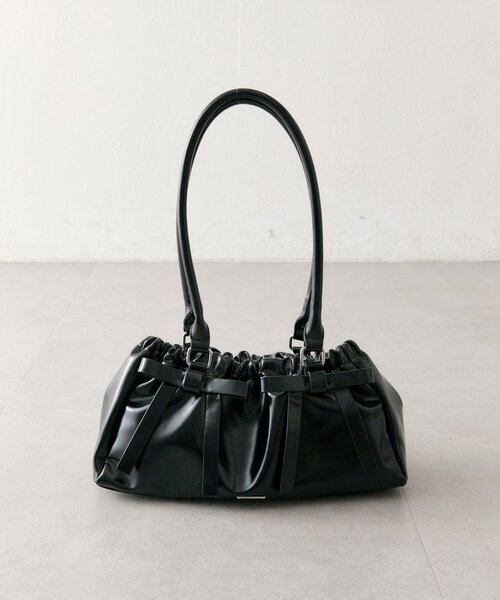mystic(ミスティック)の「リボンギャザーBAG(トートバッグ・レディース・ベージュ/ブラック・ONE SIZE)」の10枚目の写真