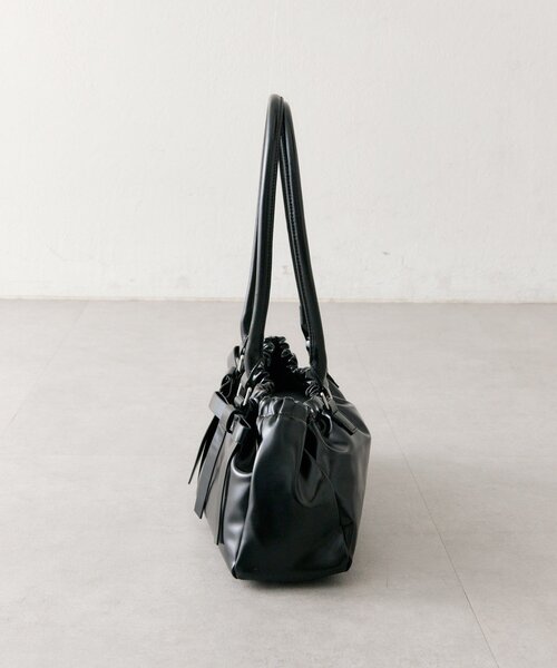 mystic(ミスティック)の「リボンギャザーBAG(トートバッグ・レディース・ベージュ/ブラック・ONE SIZE)」の11枚目の写真