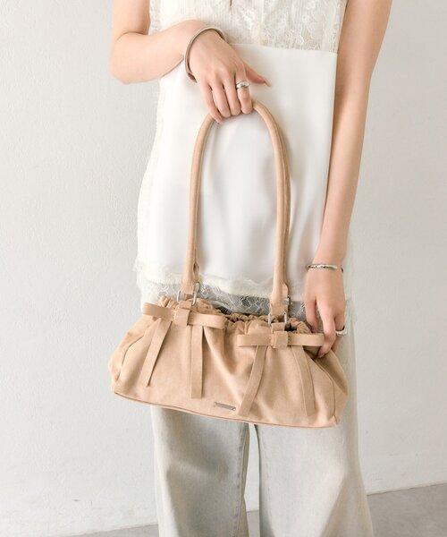 mystic(ミスティック)の「リボンギャザーBAG(トートバッグ・レディース・ベージュ/ブラック・ONE SIZE)」の20枚目の写真