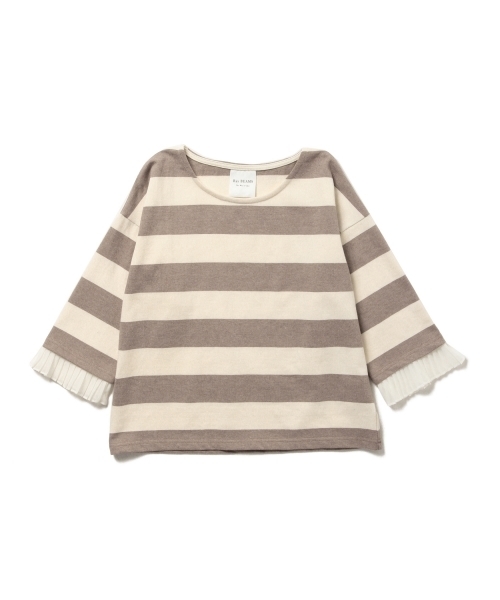 Ray BEAMS（レイビームス）の「Ray BEAMS / ボーダー プリーツ カフス プルオーバー（Tシャツ/カットソー・レディース・ブラック/ベージュ・ONE SIZE）」の15枚目の写真