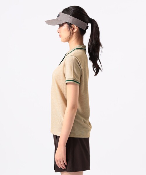 BEAMS GOLF（ビームスゴルフ）の「ORANGE LABEL / ネクタイモチーフ ライン ポロシャツ（ポロシャツ・レディース・ネイビー/ベージュ・MEDIUM/LARGE）」の5枚目の写真