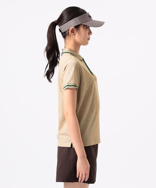 BEAMS GOLF（ビームスゴルフ）の「ORANGE LABEL / ネクタイモチーフ ライン ポロシャツ（ポロシャツ・レディース・ネイビー/ベージュ・MEDIUM/LARGE）」の6枚目の写真
