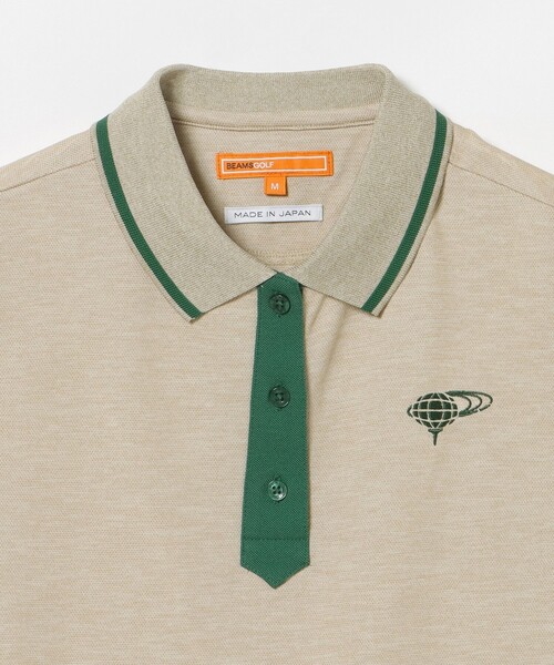 BEAMS GOLF（ビームスゴルフ）の「ORANGE LABEL / ネクタイモチーフ ライン ポロシャツ（ポロシャツ・レディース・ネイビー/ベージュ・MEDIUM/LARGE）」の9枚目の写真