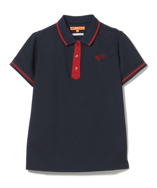 BEAMS GOLF（ビームスゴルフ）の「ORANGE LABEL / ネクタイモチーフ ライン ポロシャツ（ポロシャツ・レディース・ネイビー/ベージュ・MEDIUM/LARGE）」の15枚目の写真