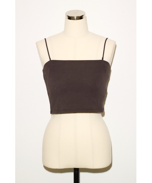 THROW by SLY(スローバイスライ)の「COMFORT CUP IN CAMI コンフォートカップインキャミ 夏服 秋服 カップ付き(キャミソール・レディース・ブラウン/ホワイト/ブラック・1/2)」の3枚目の写真