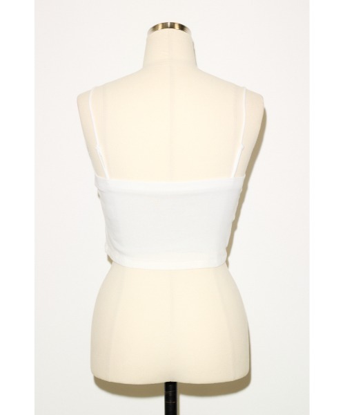 THROW by SLY(スローバイスライ)の「COMFORT CUP IN CAMI コンフォートカップインキャミ 夏服 秋服 カップ付き(キャミソール・レディース・ブラウン/ホワイト/ブラック・1/2)」の5枚目の写真