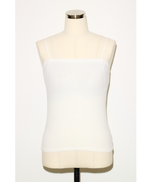 THROW by SLY(スローバイスライ)の「COMFORT CUP IN CAMI コンフォートカップインキャミ 夏服 秋服 カップ付き(キャミソール・レディース・ブラウン/ホワイト/ブラック・1/2)」の6枚目の写真