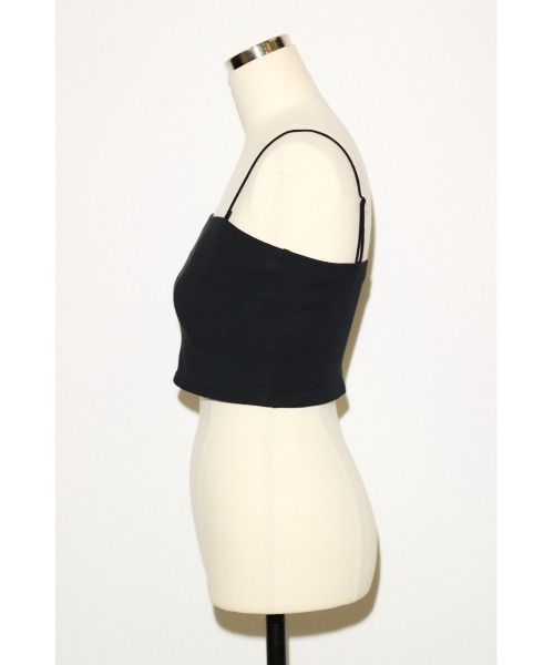 THROW by SLY(スローバイスライ)の「COMFORT CUP IN CAMI コンフォートカップインキャミ 夏服 秋服 カップ付き(キャミソール・レディース・ブラウン/ホワイト/ブラック・1/2)」の9枚目の写真
