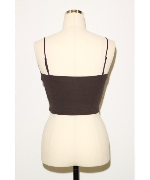 THROW by SLY(スローバイスライ)の「COMFORT CUP IN CAMI コンフォートカップインキャミ 夏服 秋服 カップ付き(キャミソール・レディース・ブラウン/ホワイト/ブラック・1/2)」の15枚目の写真