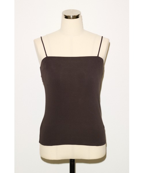 THROW by SLY(スローバイスライ)の「COMFORT CUP IN CAMI コンフォートカップインキャミ 夏服 秋服 カップ付き(キャミソール・レディース・ブラウン/ホワイト/ブラック・1/2)」の16枚目の写真