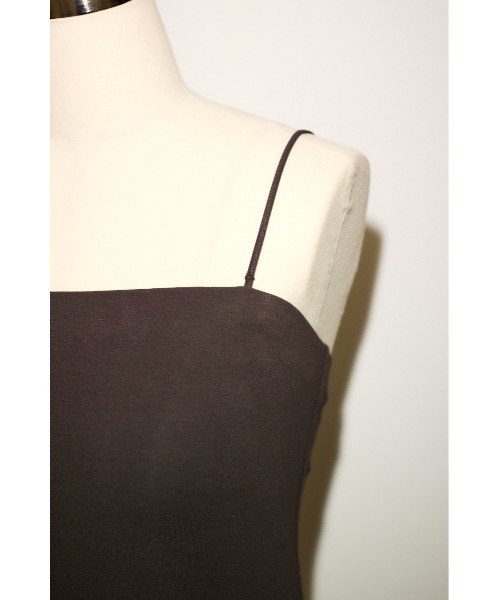 THROW by SLY(スローバイスライ)の「COMFORT CUP IN CAMI コンフォートカップインキャミ 夏服 秋服 カップ付き(キャミソール・レディース・ブラウン/ホワイト/ブラック・1/2)」の19枚目の写真