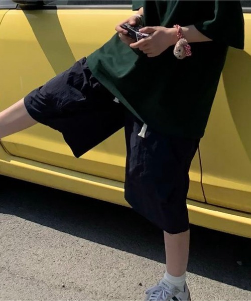 AsheKsha（アシクシャ）の「ルーズフィットのワークスタイル 7分丈ワイドパンツ（その他パンツ・レディース・ベージュ/ネイビー・F）」の10枚目の写真