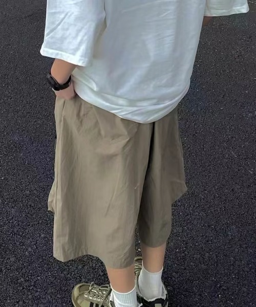 AsheKsha（アシクシャ）の「ルーズフィットのワークスタイル 7分丈ワイドパンツ（その他パンツ・レディース・ベージュ/ネイビー・F）」の17枚目の写真