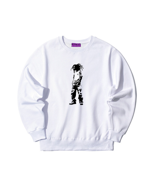 NUHABIT(ニューハビット)の「N/H RAEGAE FIT オーバーサイズ 起毛 スウェット (SOM4-5NH1336)(スウェット・メンズ・アイボリー/ライトグレー/ブラック/ホワイト/アッシュグレー/ネイビー・X-LARGE/MEDIUM/LARGE)」の2枚目の写真