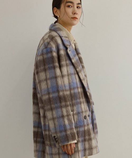 SALON adam et rope'(サロン アダム エ ロペ)の「【WEB限定】シャギースライバーオーバージャケット(テーラードジャケット・レディース・チャコールグレー/ライトグレー/グレー/ブラウン・FREE)」の2枚目の写真