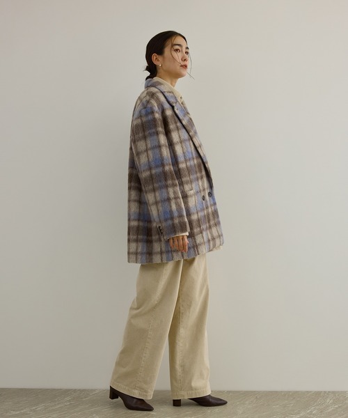 SALON adam et rope'(サロン アダム エ ロペ)の「【WEB限定】シャギースライバーオーバージャケット(テーラードジャケット・レディース・チャコールグレー/ライトグレー/グレー/ブラウン・FREE)」の21枚目の写真