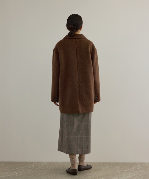 SALON adam et rope'(サロン アダム エ ロペ)の「【WEB限定】シャギースライバーオーバージャケットコート(ピーコート・レディース・アッシュグレー/ライトグレー/グレー/ブラウン・FREE)」の21枚目の写真