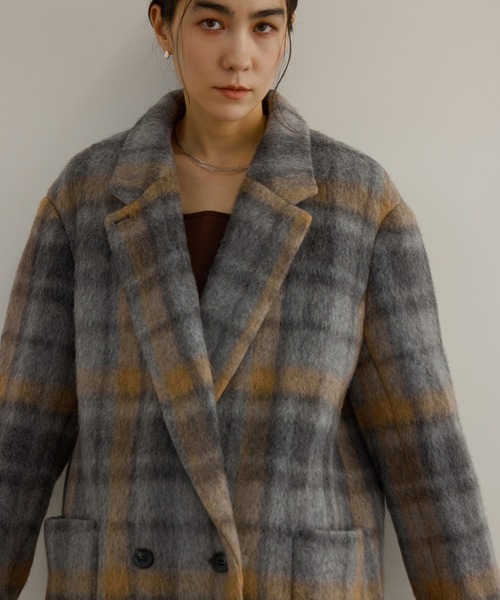 SALON adam et rope'(サロン アダム エ ロペ)の「【WEB限定】シャギースライバーオーバージャケット(テーラードジャケット・レディース・チャコールグレー/ライトグレー/グレー/ブラウン・FREE)」の16枚目の写真