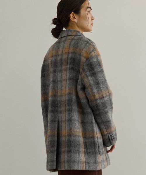 SALON adam et rope'(サロン アダム エ ロペ)の「【WEB限定】シャギースライバーオーバージャケット(テーラードジャケット・レディース・チャコールグレー/ライトグレー/グレー/ブラウン・FREE)」の17枚目の写真