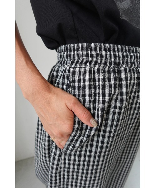 TRUNC(トランクエイティーエイト)の「Check Curve Pants(その他パンツ・レディース・ブラック/ブルー・FREE)」の6枚目の写真