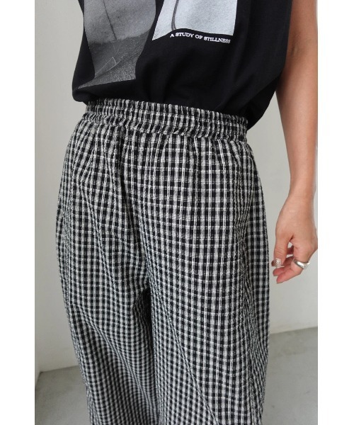 TRUNC(トランクエイティーエイト)の「Check Curve Pants(その他パンツ・レディース・ブラック/ブルー・FREE)」の8枚目の写真