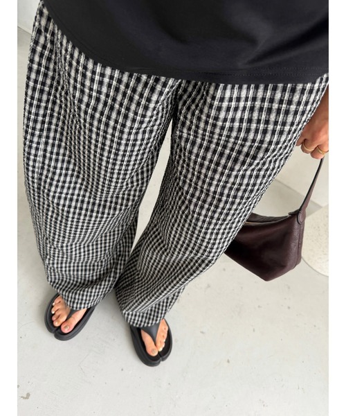 TRUNC(トランクエイティーエイト)の「Check Curve Pants(その他パンツ・レディース・ブラック/ブルー・FREE)」の11枚目の写真