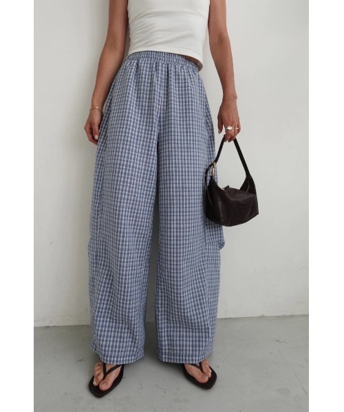 TRUNC(トランクエイティーエイト)の「Check Curve Pants(その他パンツ・レディース・ブラック/ブルー・FREE)」の15枚目の写真