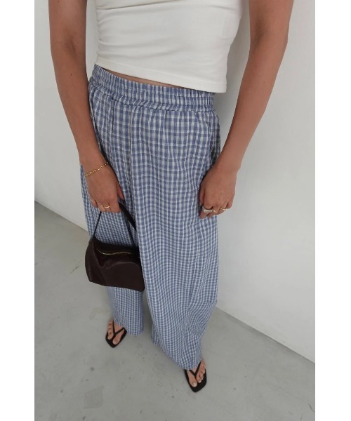 TRUNC(トランクエイティーエイト)の「Check Curve Pants(その他パンツ・レディース・ブラック/ブルー・FREE)」の21枚目の写真