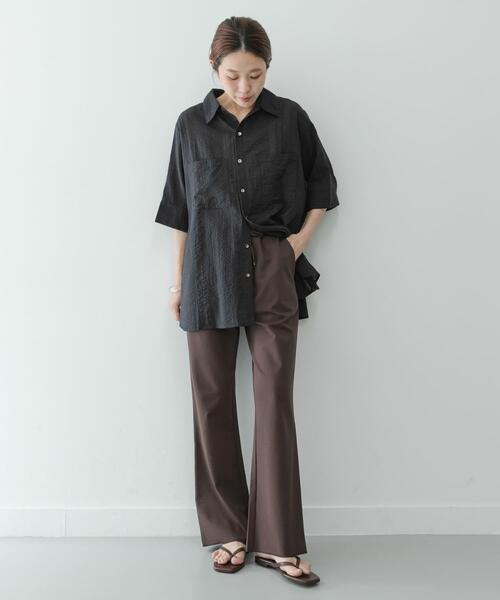 URBAN RESEARCH Sonny Label(アーバンリサーチサニーレーベル)の「接触冷感ポンチイージーフレアパンツ(その他パンツ・レディース・ブラウン/ブラック・36/38)」の20枚目の写真