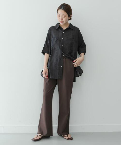 URBAN RESEARCH Sonny Label(アーバンリサーチサニーレーベル)の「接触冷感ポンチイージーフレアパンツ(その他パンツ・レディース・ブラウン/ブラック・36/38)」の21枚目の写真