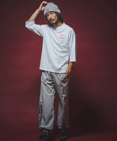 seventy seven(セブンティセブン)の「mlt5782- middle oz half sleeve t-shirt (funny arch) ラグランスリーブカットソー(7726W120)(Tシャツ/カットソー・メンズ・ホワイト/ブラック/ストーン・S/M/L/XL)」の10枚目の写真