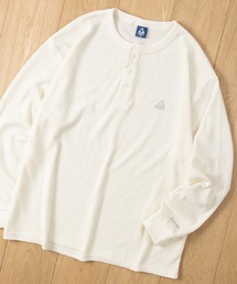 【ag】〔GERRY/ジェリー〕ワンポイントロゴ刺繍 ワッフルヘンリーネックTシャツ